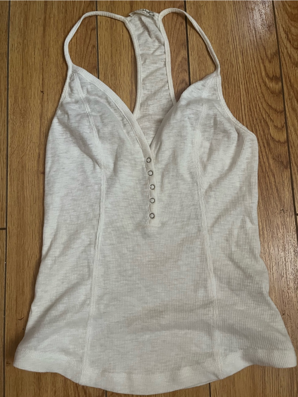 Intimately Free People White Ribbed Racerback Cami Tank Top XS